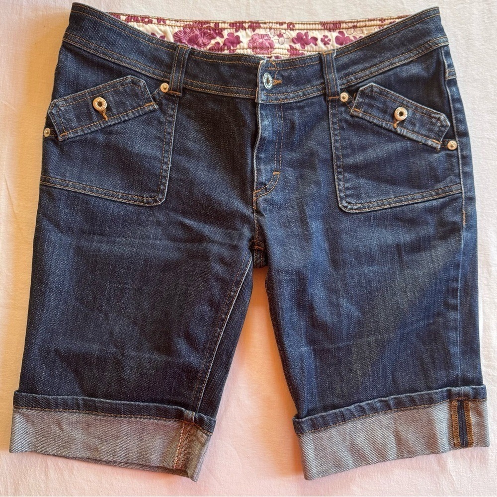 Dolce & Gabanna Bermuda Shorts Denim Cuffed Size 10 Luxury Retro Summer Spring